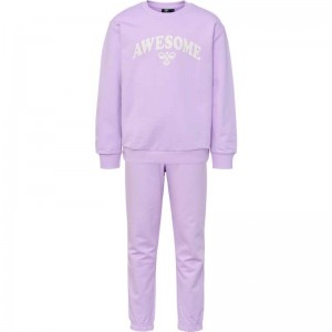Hummel Rushy Crewsuit Sportbekleidung Kinder Lavendel | 116156-066