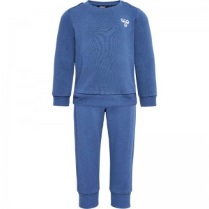 Hummel Santo Crewsuit Sweatshirts Kinder Blau | 497752-680