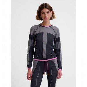 Hummel Seamless Ls T-shirts Damen Schwarz | 076354-969
