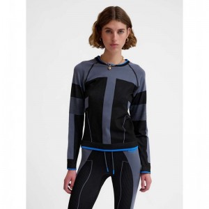 Hummel Seamless Tee Ls T-shirts Damen Schwarz | 640646-328