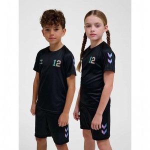 Hummel Shimmer S/S T-shirts Kinder Schwarz | 978435-063