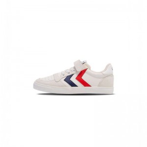 Hummel Slimmer Stadil Leather Low Jr Sneakers Kinder Weiß | 032608-292