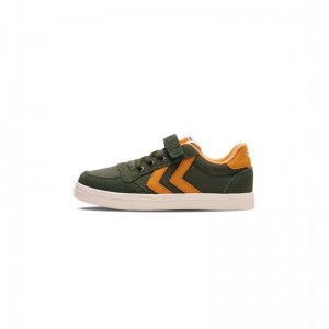 Hummel Slimmer Stadil Low Jr Sneakers Kinder Grün | 010011-092