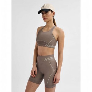 Hummel Te Christel Seamless Top Sport BH Damen Beige | 173580-401