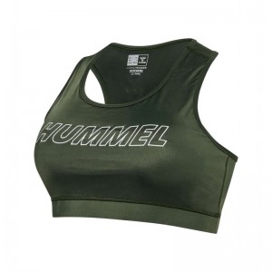 Hummel Te Curvy Plus Sport BH Damen Grün | 138441-413