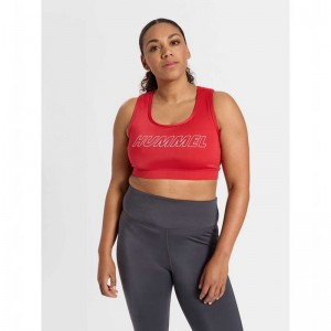 Hummel Te Curvy Plus T-shirts Damen Rot | 383341-291