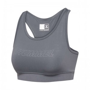 Hummel Te Fundamental Sport BH Damen Grau | 844538-619