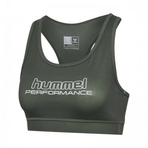 Hummel Te Fundamental Sport BH Damen Grün | 185140-317