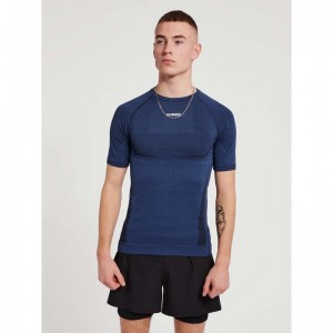 Hummel Te Mike Seamless Grundschicht Herren Navy | 457956-437