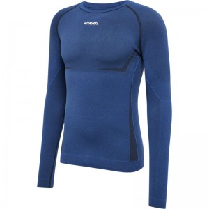 Hummel Te Mike Seamless L/S Grundschicht Herren Navy | 675706-127