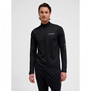 Hummel Te Strength Pl Half Zip Sweatshirt Herren Schwarz | 305469-273