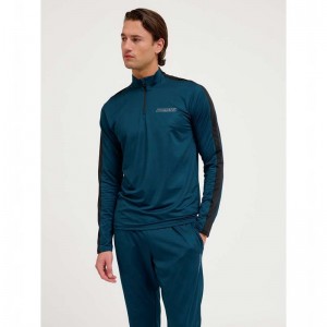 Hummel Te Strength Pl Half Zip Sweatshirt Herren Navy | 134701-165