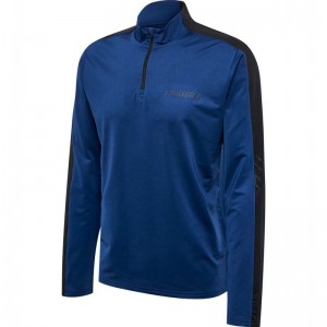 Hummel Te Strength Pl Half Zip Sweatshirt Herren Navy | 280081-280