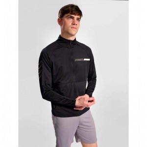Hummel Te Strength Training Track Top Sweatshirt Herren Schwarz | 547712-823