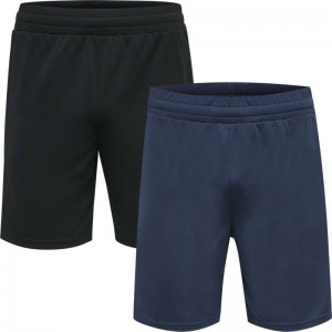 Hummel Te Topaz 2-pack Kurze Hose Herren Schwarz | 046335-215