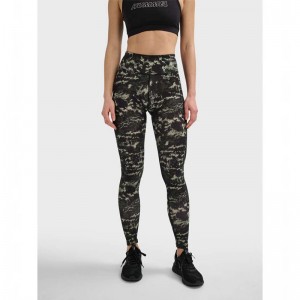 Hummel Te Twist Aop Mid Waist Strumpfhose Damen Grün | 720417-838