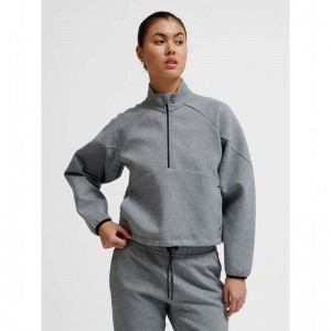 Hummel Tech Fleece Boxy Half Zip Sportschuhe Damen Grau | 793070-793