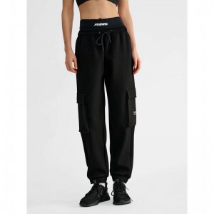 Hummel Tech Fleece Loose Cargo Hoodie Damen Schwarz | 592442-710