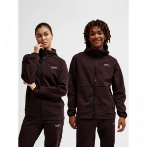 Hummel Tech Fleece Regular Zip Hoodie Damen Bordeaux | 132633-117
