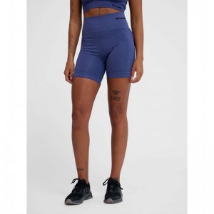 Hummel Tif Seamless Kurze Hose Damen Blau | 233831-386