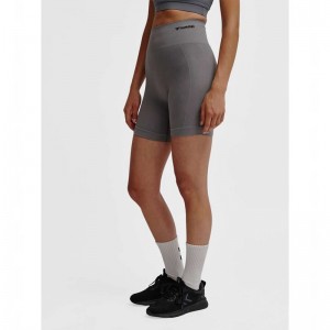 Hummel Tif Seamless Kurze Hose Damen Grau | 526730-914