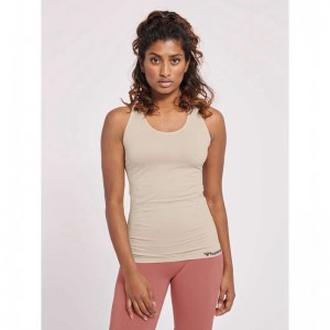 Hummel Tif Seamless Tanktop Damen Beige | 831325-746