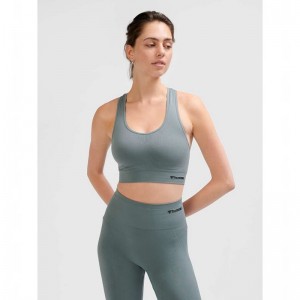 Hummel Tif Seamless Top Sport BH Damen Grau | 127346-288