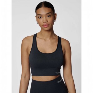 Hummel Tif Seamless Top Sport BH Damen Schwarz | 810830-033