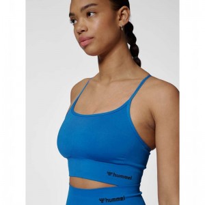 Hummel Tiffy Seamless Top Sport BH Damen Blau | 059180-793