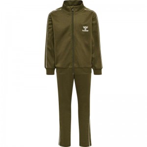 Hummel Track Tracksuit Kurze Hose Kinder Olivgrün | 597327-854