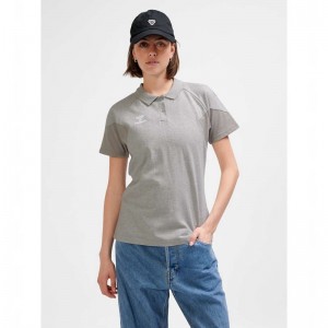Hummel Travel Polo T-shirts Damen Grau | 577292-411