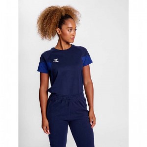Hummel Travel S/S T-shirts Damen Navy | 325684-125