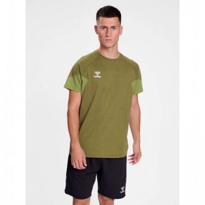 Hummel Travel S/S T-shirts Herren Olivgrün | 546825-675