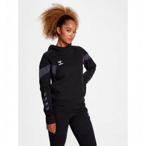 Hummel Travel Sweat Hoodie Damen Schwarz | 775498-740