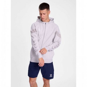 Hummel Travel Zip Hoodie Herren Grau | 301772-858