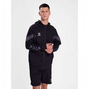 Hummel Travel Zip Hoodie Herren Schwarz | 804106-546
