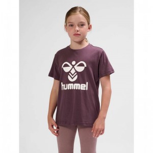 Hummel Tres S/S T-shirts Kinder Fuchsie | 868783-028