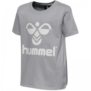 Hummel Tres S/S T-shirts Kinder Grau | 675722-224
