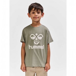 Hummel Tres S/S T-shirts Kinder Grau | 800142-519