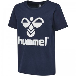 Hummel Tres S/S T-shirts Kinder Schwarz | 811738-632