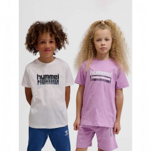 Hummel Tukas S/S 2-pack T-shirts Kinder Rosa | 297584-191