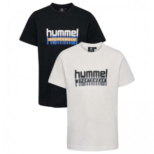 Hummel Tukas S/S 2-pack T-shirts Kinder Schwarz | 340180-775