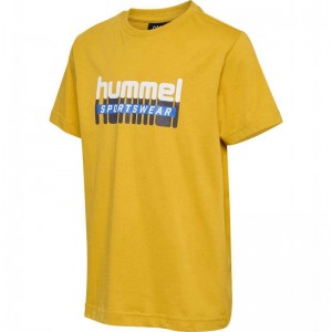 Hummel Tukas S/S T-shirts Kinder Gelb | 592361-173