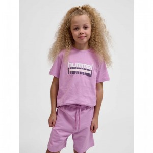 Hummel Tukas S/S T-shirts Kinder Rosa | 413667-123
