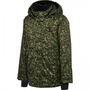 Hummel Urban Tex Jacken Kinder Olivgrün | 870326-278