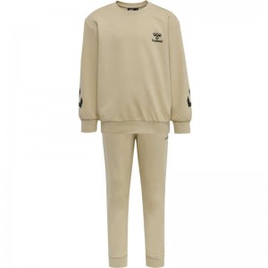 Hummel Venti Tracksuit Sportbekleidung Kinder Beige | 207295-171