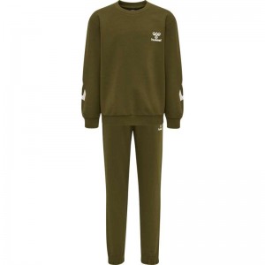 Hummel Venti Tracksuit Sportbekleidung Kinder Olivgrün | 871869-208