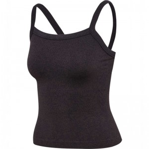 Hummel Yoga Seamless Rib Tanktop Damen Schwarz | 250601-449