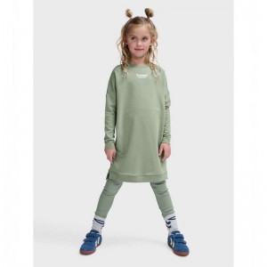 Hummel Zippi L/S Kleid Kinder Grün | 040137-912