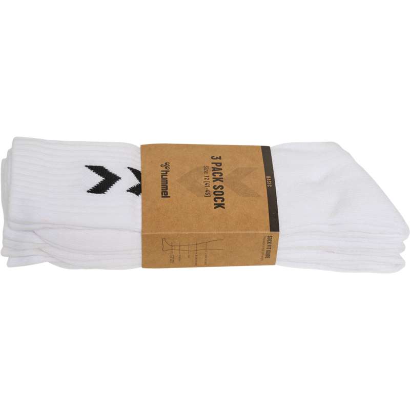 Hummel 3-pack Basic Socken Damen Weiß | 368213-773